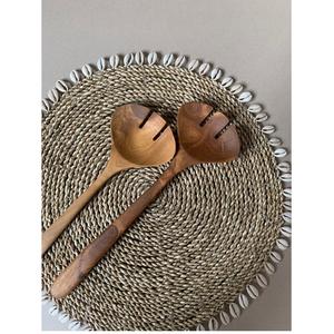 Diseño esmaltado Comprar juego de servidor de ensalada de madera de mango estándar Elegante hogar Restaurante Vajilla Decoración Cubiertos para bodas - Product Image 5