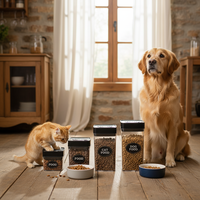 Conteneur de stockage de nourriture pour animaux de compagnie en plastique de qualité alimentaire portable Thankhot, conservation de la fraîcheur, stockage 0,85 1,5 2,0 2,5L
