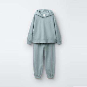 Survêtement à Capuche pour Filles Couleur Unie en Polaire Vêtements pour la Collection d'Hiver Tissu Respirant Vêtements Décontractés Survêtements - Product Image 1