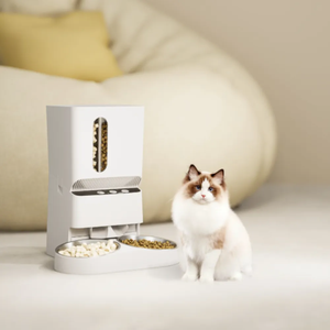Alimentador automático para mascotas de 5L con dispensación temporizada de doble cuenco - Product Image 2
