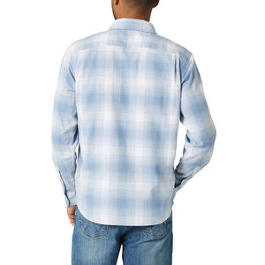 เสื้อเชิ้ตผ้าสักหลาดสำหรับผู้ชายผ้าฝ้าย100% ลายสก๊อตเส้นด้ายยาวย้อมผ้าเเมนต์แบบตัดตามสั่ง - Product Image 5