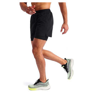 Men's Fitness Workout Double <b>Layer</b> Printed Shorts 2-in-1 Sports Pants Jogging Training Summer Compression Casual Shorts - Product Image 2