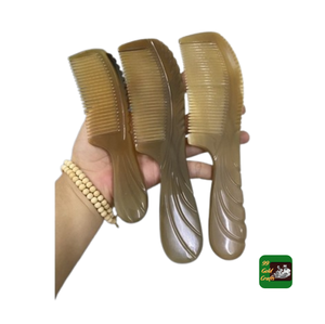 หวีเขาวัวทำด้วยมือหวีเขาควายวัวทำจากวัสดุธรรมชาติงานแฮนด์เมดหวีฮอร์น100% - Product Image 3