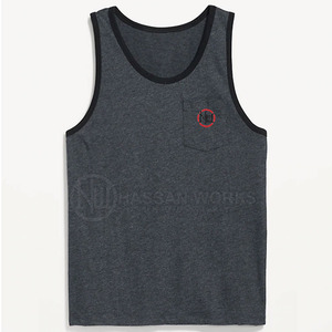 Vente directe usine – Débardeur tricoté décontracté pour homme de haute qualité, 100 % coton, respirant, écologique, séchage rapide, idéal pour la gym et l'exercice - Product Image 5