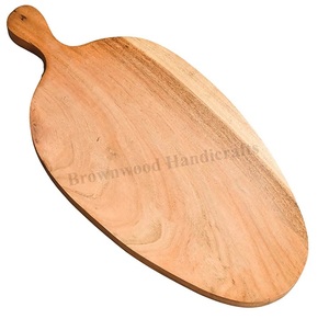 Tabla de quesos de corte de madera de acacia ovalada Premium con mango de metal duradero para vendedores de Amazon Precio al por mayor - Product Image 6
