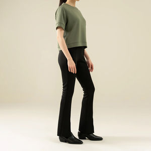 Sudadera Corta de Invierno para Mujer, Diseño Básico Informal, Cuello Redondo, Lisa, Suave, de Poliéster/Algodón, Personalizable en la Parte Delantera - Product Image 5