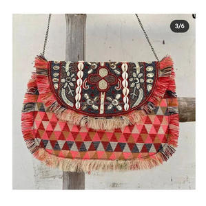 Style bohème indien fait à la main femmes concepteur soirée Shopping fête embrayage sacs de messager perlé sacs à bandoulière chaîne mode - Product Image 4