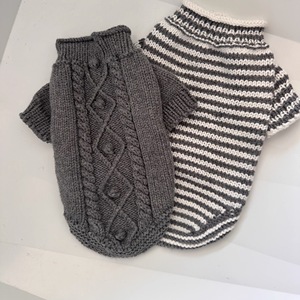 Suéteres de Invierno Clásicos para Perros y Gatos, Tejidos a Mano con Rayas, Transpirables, Cómodos, Cuello Medio-Alto, Hipoalergénicos y Duraderos - Product Image 3
