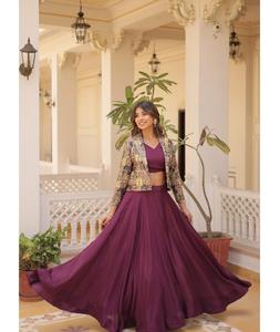 Secuencia tradicional india con bordado Trabajo Ocasión DE BODA Lehenga Choli con precio al por mayor Ropa india para mujer - Product Image 1