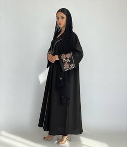 Abaya de Manga Larga Antiarrugas de Seda Hecha a Mano por Diseñadores, Estilo Turco, Ropa Musulmana Tradicional para Adultos, Éxito de Ventas 2024 - Product Image 2