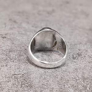 Bague pour homme en argent sterling 925, nouvelle arrivée, pierre de lune arc-en-ciel naturelle, pierre de naissance de juin, bijoux de Noël, vente en gros - Product Image 6