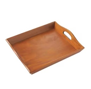 Bandeja de servicio de madera de primera calidad con asas ideal para uso doméstico, hotel o restaurante, disponible al precio más bajo - Product Image 1