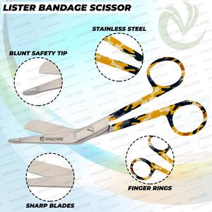 Vaslcare Premium Set de 3 ciseaux pour soins infirmiers Design élégant Pince à poignée imprimée et hémostat Source d'alimentation manuelle - Product Image 2