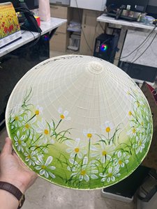 Chapeau conique traditionnel en feuille de palmier en bambou du Vietnam-Dessinez comme votre exigence - Product Image 4