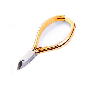 Pince à ongles à cuticules de manucure à ressort unique en or avec serrure arrière meilleure pince à ongles à cuticules articulées de qualité supérieure - Product Image 4