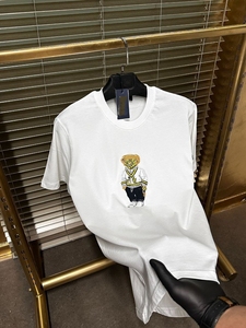 Camiseta de Manga Corta para Hombre, Talla Grande, de Seda/Algodón, Antipilling, con Estampado Animal, 300g, Cuello Redondo, Informal, Transpirable, Ecológica, OEM, ODM - Product Image 5