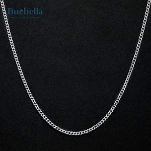 Venta caliente 18K chapado en oro 3mm 925 collar de cadena cubana de plata VVS joyería de moissanita de alta calidad - Product Image 2