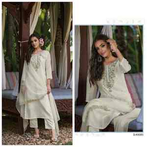 2023 Designer Premium Qualité Pure Viscose Mousseline Kurti Pantalon Dupatta Sexy Accessoire Travail pour Femmes Haute Couture pour Mariage - Product Image 4