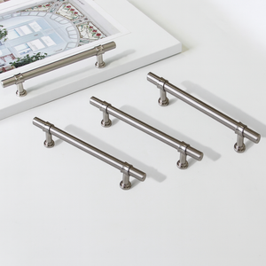 Manija de armario de barra redonda moderna, acabado cepillado de aleación de Zinc para cocina, Baño, Dormitorio, armario, muebles de comedor, cajones - Product Image 1
