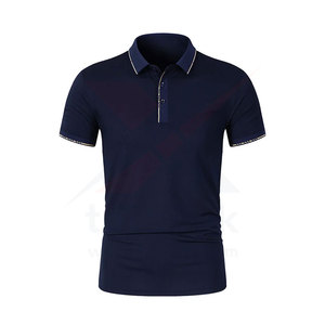 เสื้อเชิ้ตโปโลสำหรับผู้ชายระบายอากาศสบายๆสวมใส่สบายชุดไปงานปาร์ตี้ทำจากนีโอพรีนและผ้าใบลายสีทึบทันสมัยใหม่ - Product Image 1