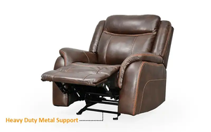 เก้าอี้พักอากาศหนังคอลเลกชันอิตาลีพร้อมเครื่องร่อน - Product Image 3