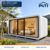 Cabine isolée préfabriquée de 20 pieds, prête pour l'hiver, pour le camping d'hiver alpin et l'hôtellerie des stations de ski