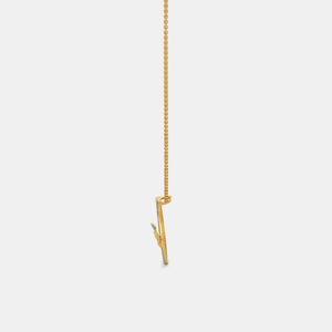 Collier pour femmes en or jaune 18 carats de style religieux créé en laboratoire avec diamants (6.279g) Pendentif de mode en acier inoxydable 0.3800 ct avec diamants - Product Image 2