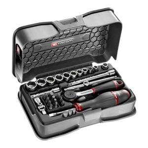 ชุดซ็อกเก็ตเฟคอม 6 จุด ขนาด 1/4 นิ้ว รวมซ็อกเก็ตและบิต 31 ชิ้น - Product Image 1