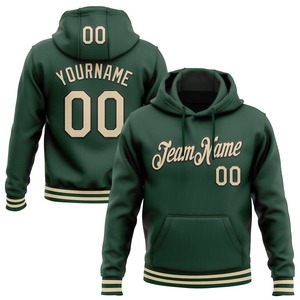 Wholesale & Dropship Custom Stitched <b>Green</b> Black Sports Pullover Sweatshirt <b>Hoodie</b> - Product Image 1