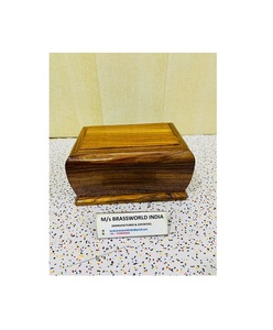 Urne funéraire en bois de style américain de haute qualité, 200 pouces cubes, écologique et biodégradable par Brassworld India - Product Image 1