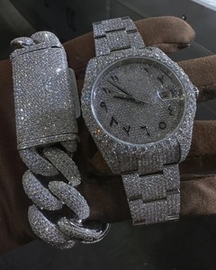 Customised Logo Iced Trendy Diamond <strong>Watch</strong> VVS Moissanite High Quality Fashionable Mechanic <strong>Watch</strong> For Special Diamonds Tester - Product Image 2