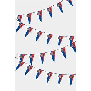 Drapeaux triangulaires serbes pour décorations de fête - Product Image 1