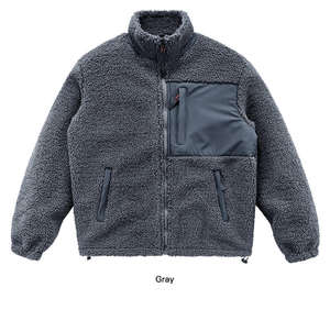 Venta al por mayor de alta calidad Sherpa cremallera chaqueta de satén tejido bolsillo grueso forro polar hombres chaqueta soporte completo logotipo personalizado - Product Image 6