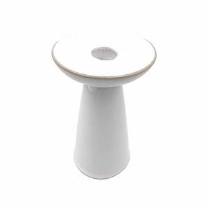 Modern Minimalist White Ceramic Handmade <b>Taper</b> <b>Candle</b> Holder Tall Pedestal 10x10x17cm Home Wedding Decoration Classic Style - Product Image 3