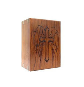 โกศไม้ที่ทําด้วยมือขายส่งอุปกรณ์งานศพ โกศไม้สําหรับเผาผลาญของมนุษย์ โกศสําหรับเผาผลาญขายส่งสําหรับผู้ใหญ่ - Product Image 1