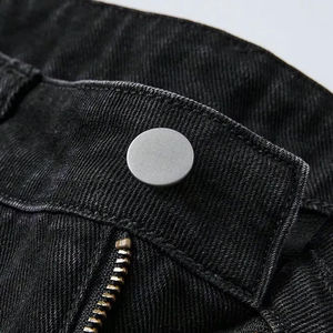 Pantalones Cortos de Mezclilla Baggy para Hombre, Estilo Streetwear, con Apliques de Pedrería y Bordados Personalizados, Lavado Ácido, Tendencia 2026 - Product Image 5