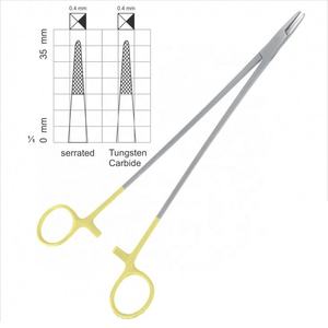 Forceps chirurgical dentaire Olsen Hegar, porte-aiguille manuel en carbure de tungstène, manche doré, acier inoxydable, certifié MOL, durable - Product Image 6