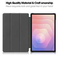 Étui rigide OMEVE pour Samsung Galaxy Tab S11 11 pouces SM-X730, fin, intelligent, en cuir PU, avec support pliable, antichoc, pour tablette