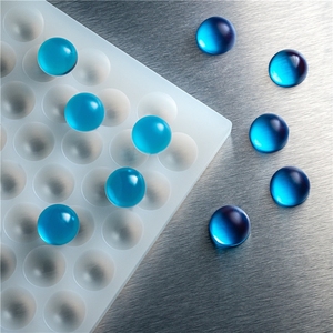 Moule en silicone pour bonbons gélifiés en forme d'hémisphère, cavités ouvertes en format feuille pour le développement de produits gélifiés et les lots pilotes - Product Image 1