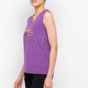 Débardeur femme de haute qualité en coton et polyester, en promotion, idéal pour la gym - Product Image 2