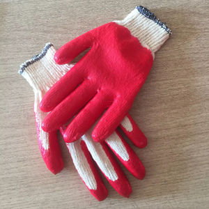 Gants de sécurité enduits de caoutchouc vietnamien Gants de travail anti-coupure avec semi-revêtement en latex pour le jardinage - Product Image 1