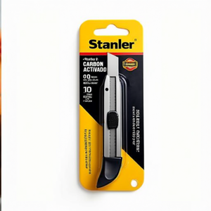 Cuchillo Multiusos Stanley con Hoja Desmontable de 7 Puntos de Rotura, 10 Piezas, L110xW18xS0.55mm, 10 Piezas/Dispensador - Product Image 3