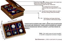 Boîte à montres en bois à fente pour hommes organisateur et vitrine en terre d'ombre brûlée cadeau idéal pour Noël Saint-Valentin et fête des pères