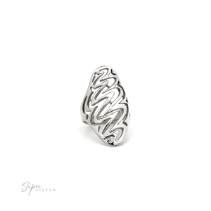 แหวนเงินรูปไข่ฟรีสไตล์วงแหวนแฟชั่น - Product Image 4