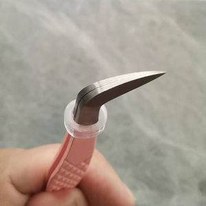 แหนบต่อขนตาแบบนาโนสีชมพูแหนบปลายขนตาสแตนเลสแบบปิดแน่น - Product Image 3