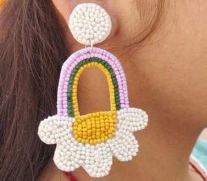 ต่างหูปักลายต่างหูลูกปัดหลากสีตามสั่งสำหรับผู้หญิงเครื่องประดับงานปาร์ตี้ในราคาที่ดีที่สุดต่างหูลูกปัด - Product Image 2