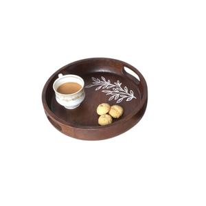 Plateau en bois élégant pour servir boissons repas collations-pour chevet bureau salle à manger ou fête mariage Diwali - Product Image 3