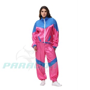 Señoras de nylon rayas de moda ropa activa gran oferta chándal de algodón, hecho a medida rayas mujeres chándal de marca - Product Image 1