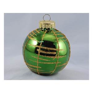 Adornos Navideños de Plástico con Diseño de Santa Claus, Bolas de Árbol de Navidad Verdes y Doradas de 6 cm, TE191532, para Decoraciones Festivas - Product Image 2