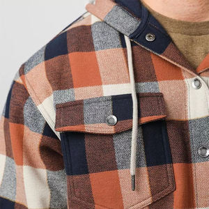 Vêtements d'hiver pour hommes 2026, sweat-shirt en flanelle uni de haute qualité, design personnalisé, teinture unie, vente en gros OEM, 100% coton - Product Image 3